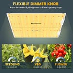 BLOOM PLUS Latest XP3000 LED Grow Light with Samsung LM301B Diodes 4x4 ft Coverage Dimmable
